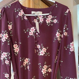 Loft Floral Dress Size 10 Tall NWT